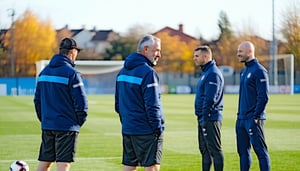 Football Coaches on a field