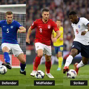 defender midfielder and striker