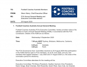 Click the image above to download the complete FCA Annual General Meeting Notification