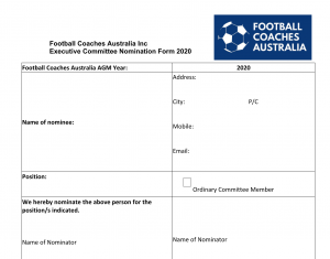 Click the image above to download the FCA Executive Committee Nomination form
